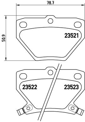 Set placute frana,frana disc P 83 052 BREMBO