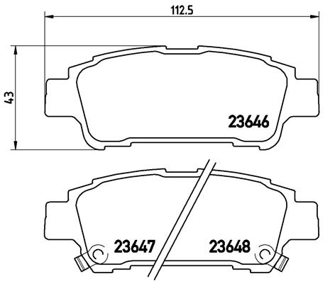 set placute frana,frana disc P 83 056 BREMBO