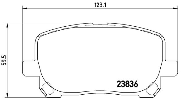 Set placute frana,frana disc P 83 061 BREMBO