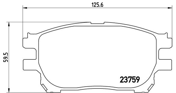 set placute frana,frana disc P 83 070 BREMBO