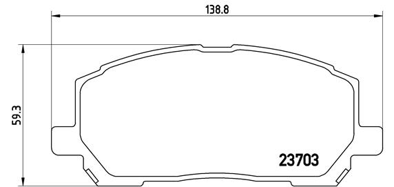 Set placute frana,frana disc P 83 078 BREMBO