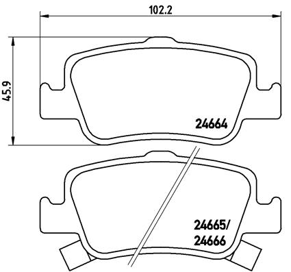 Set placute frana,frana disc P 83 080 BREMBO