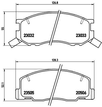 set placute frana,frana disc P 83 093 BREMBO
