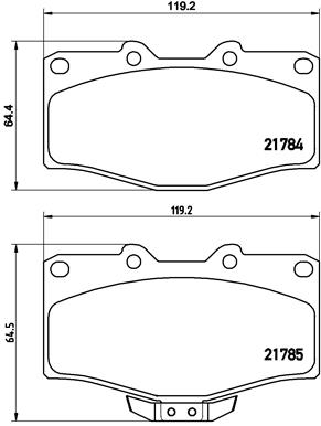 set placute frana,frana disc P 83 095 BREMBO
