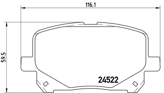 set placute frana,frana disc P 83 100 BREMBO