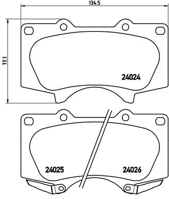 Set placute frana,frana disc P 83 102 BREMBO