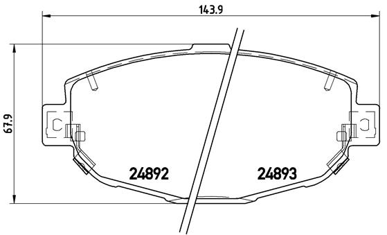 set placute frana,frana disc P 83 104 BREMBO