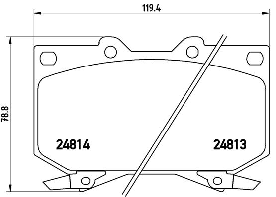 set placute frana,frana disc P 83 108 BREMBO