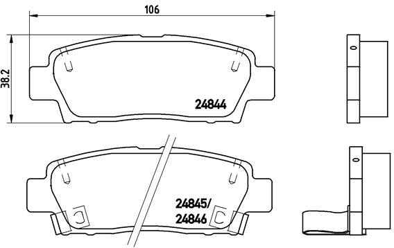 set placute frana,frana disc P 83 111 BREMBO