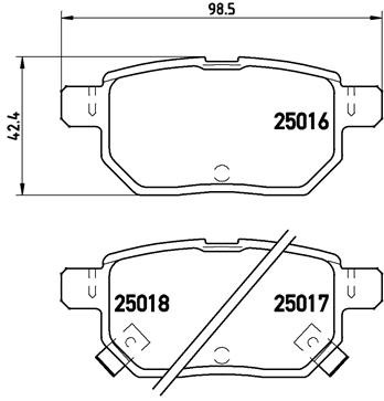 Set placute frana,frana disc P 83 133 BREMBO