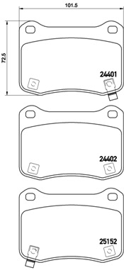 set placute frana,frana disc P 83 134 BREMBO