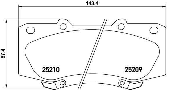 Set placute frana,frana disc P 83 140 BREMBO