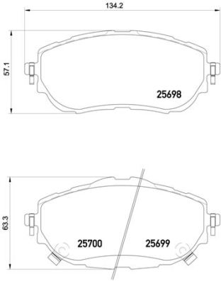 Set placute frana,frana disc P 83 150 BREMBO