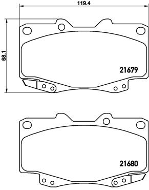 Set placute frana,frana disc P 83 151 BREMBO