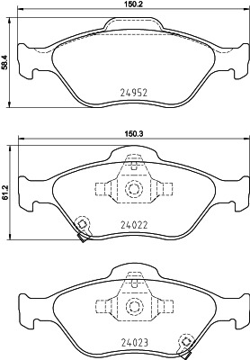 Set placute frana,frana disc P 83 159 BREMBO