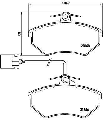 set placute frana,frana disc P 85 034 BREMBO