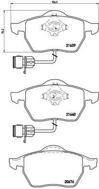 set placute frana,frana disc P 85 040 BREMBO
