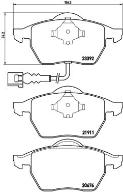 Set placute frana,frana disc P 85 045 BREMBO