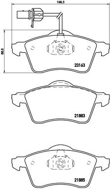 Set placute frana,frana disc P 85 049 BREMBO