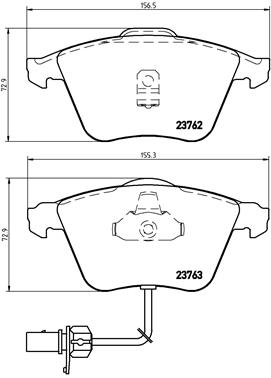 set placute frana,frana disc P 85 056 BREMBO