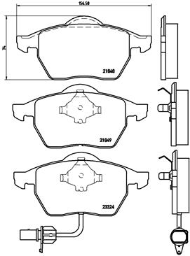 Set placute frana,frana disc P 85 060 BREMBO