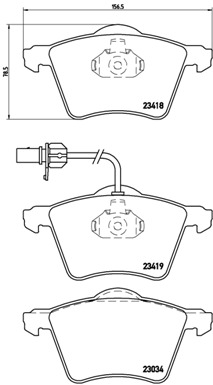 Set placute frana,frana disc P 85 062 BREMBO