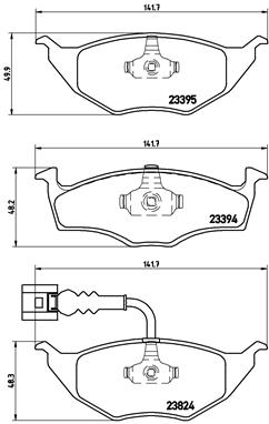 set placute frana,frana disc P 85 063 BREMBO