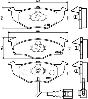 Set placute frana,frana disc P 85 071 BREMBO