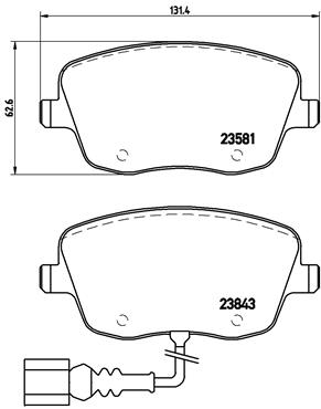 Set placute frana,frana disc P 85 077 BREMBO