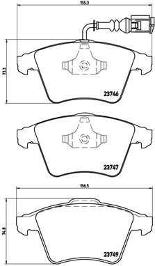 Set placute frana,frana disc P 85 081 BREMBO