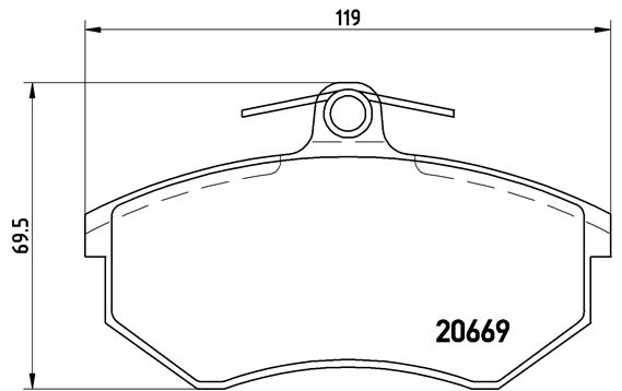 set placute frana,frana disc P 85 092 BREMBO