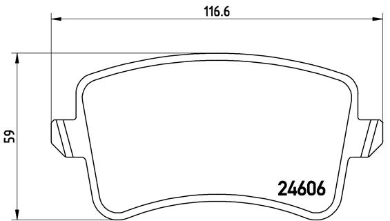 Set placute frana,frana disc P 85 100 BREMBO