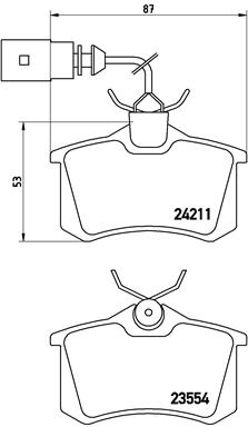 set placute frana,frana disc P 85 101 BREMBO
