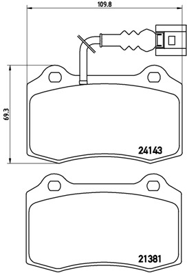 set placute frana,frana disc P 85 104 BREMBO