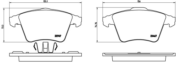 Set placute frana,frana disc P 85 107 BREMBO