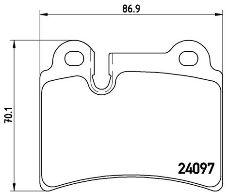 set placute frana,frana disc P 85 111 BREMBO