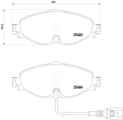 Set placute frana,frana disc P 85 126 BREMBO