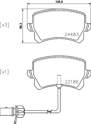 Set placute frana,frana disc P 85 142 BREMBO