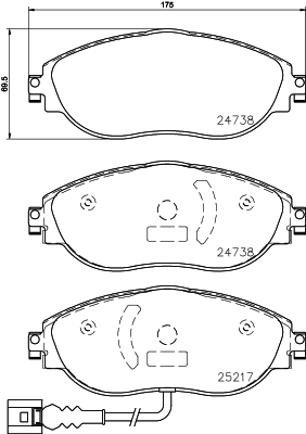 Set placute frana,frana disc P 85 144 BREMBO