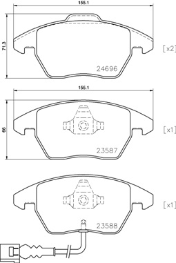 Set placute frana,frana disc P 85 146 BREMBO