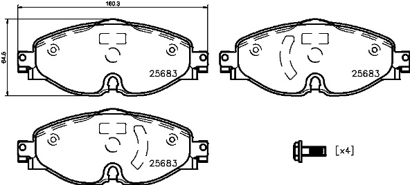 Set placute frana,frana disc P 85 147 BREMBO