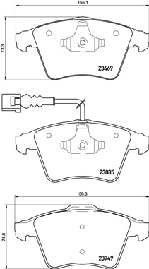 Set placute frana,frana disc P 85 149 BREMBO