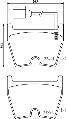 Set placute frana,frana disc P 85 152 BREMBO