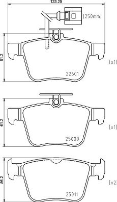 Set placute frana,frana disc P 85 162 BREMBO