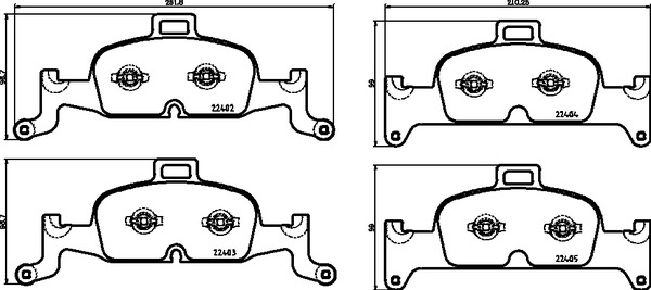 Set placute frana,frana disc P 85 164 BREMBO