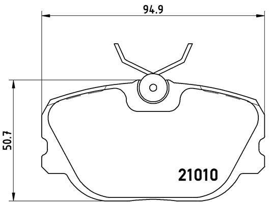 set placute frana,frana disc P 86 011 BREMBO