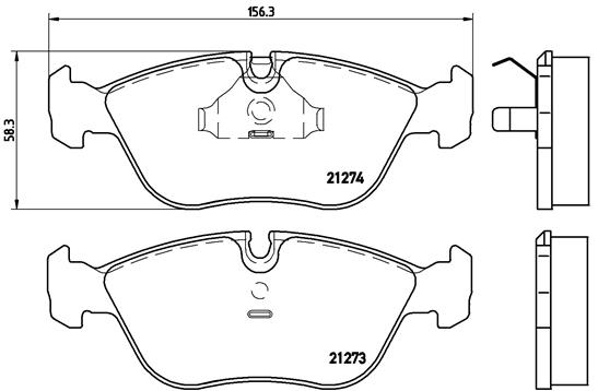 set placute frana,frana disc P 86 013 BREMBO
