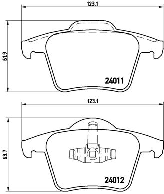 Set placute frana,frana disc P 86 019 BREMBO