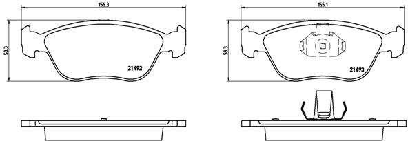 set placute frana,frana disc P 86 024 BREMBO
