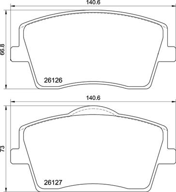 Set placute frana,frana disc P 86 031 BREMBO